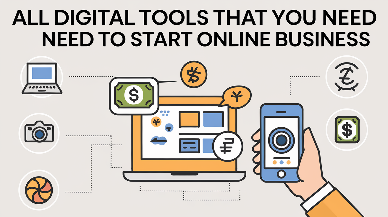 ALL DIGITAL TOOLS THAT YOU NEED TO START ONLINE business