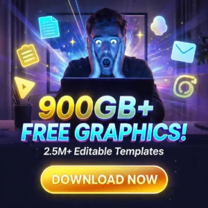 Ultimate 900GB+ Premium Graphics Assets Free (Templates) Mega Bundle – 2.5 milion+ Editable Graphics