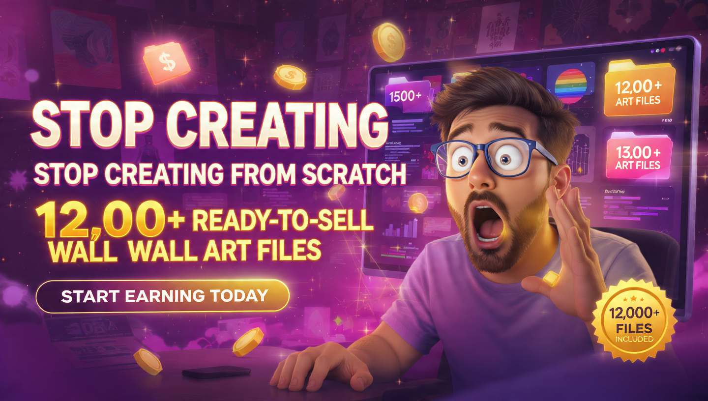Stop Creating From Scratch: Get 12,000+ Ready-to-Sell Digital Wall Art Files and Start Earning Today