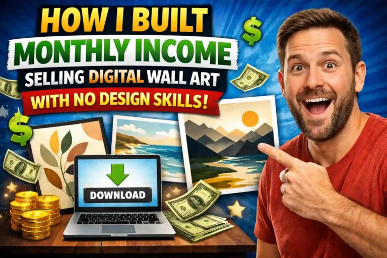 How I Built Monthly Income Selling Digital Wall Art With No Design Skills