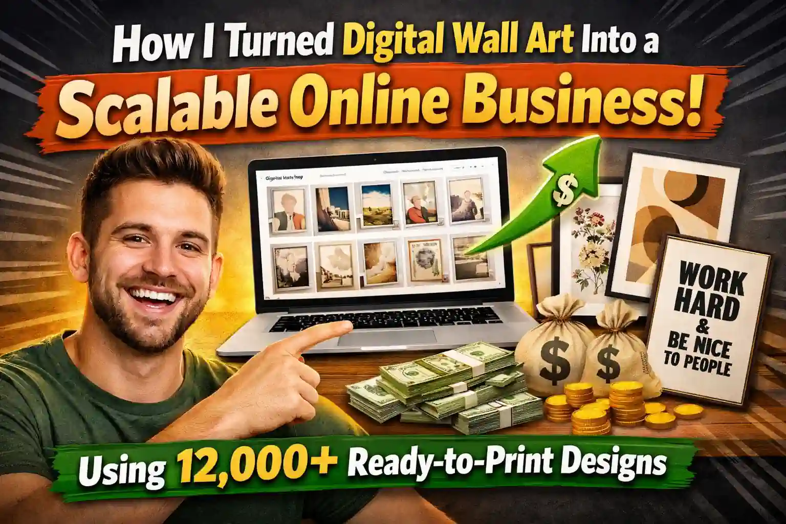 How I Turned Digital Wall Art Into a Scalable Online Business (Using 12,000+ Ready-to-Print Designs)