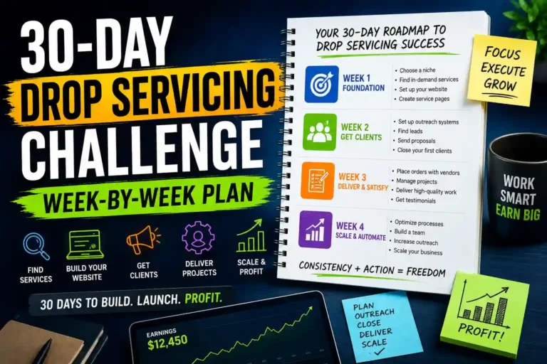 30-day drop servicing challenge: week-by-week plan