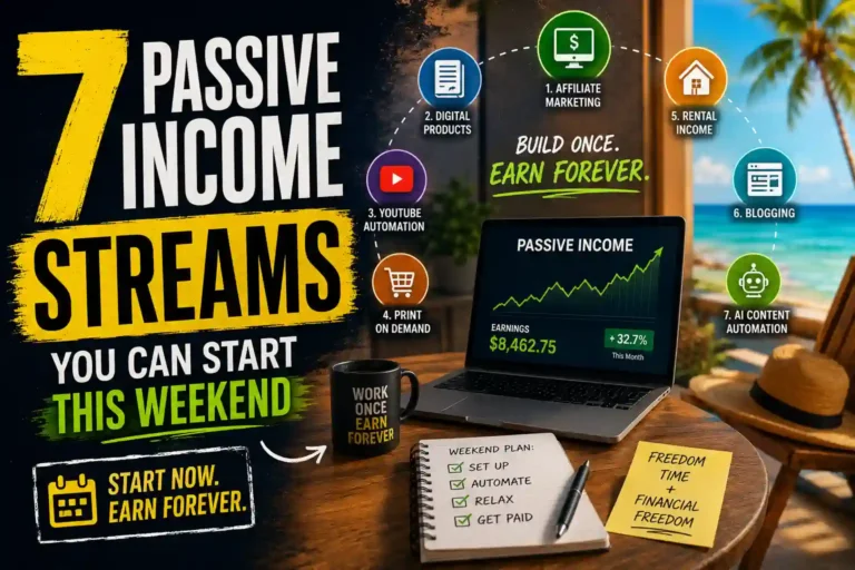7 passive income streams you can start this weekend