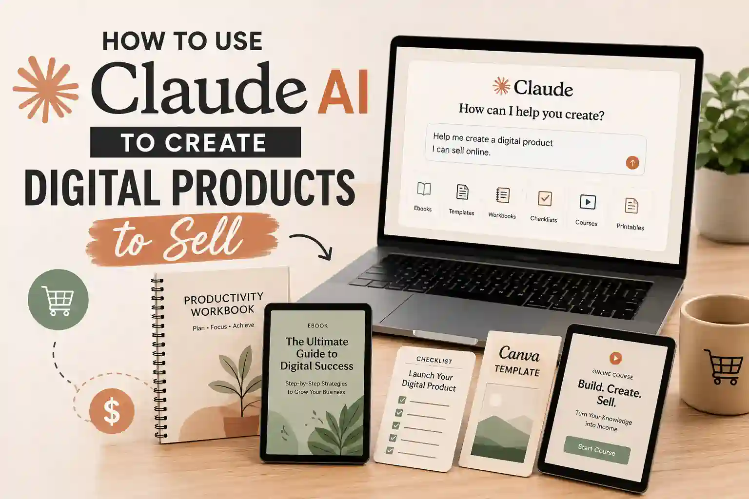 How to use claude ai to create digital products to sell