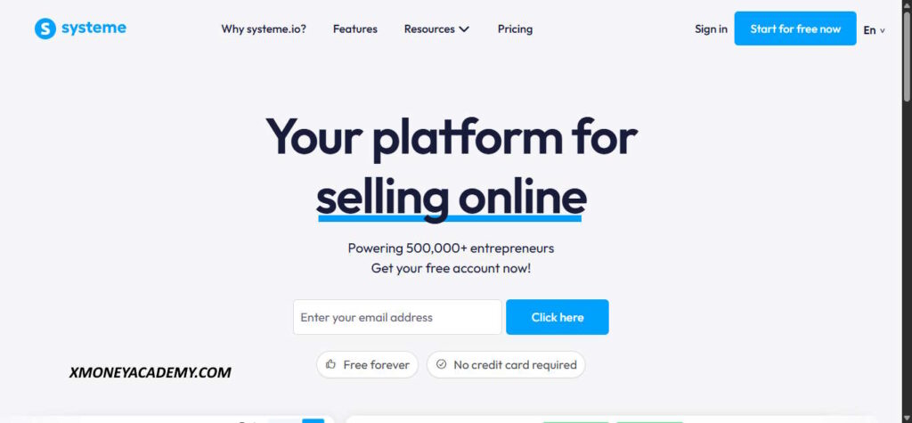 Systeme.io platform