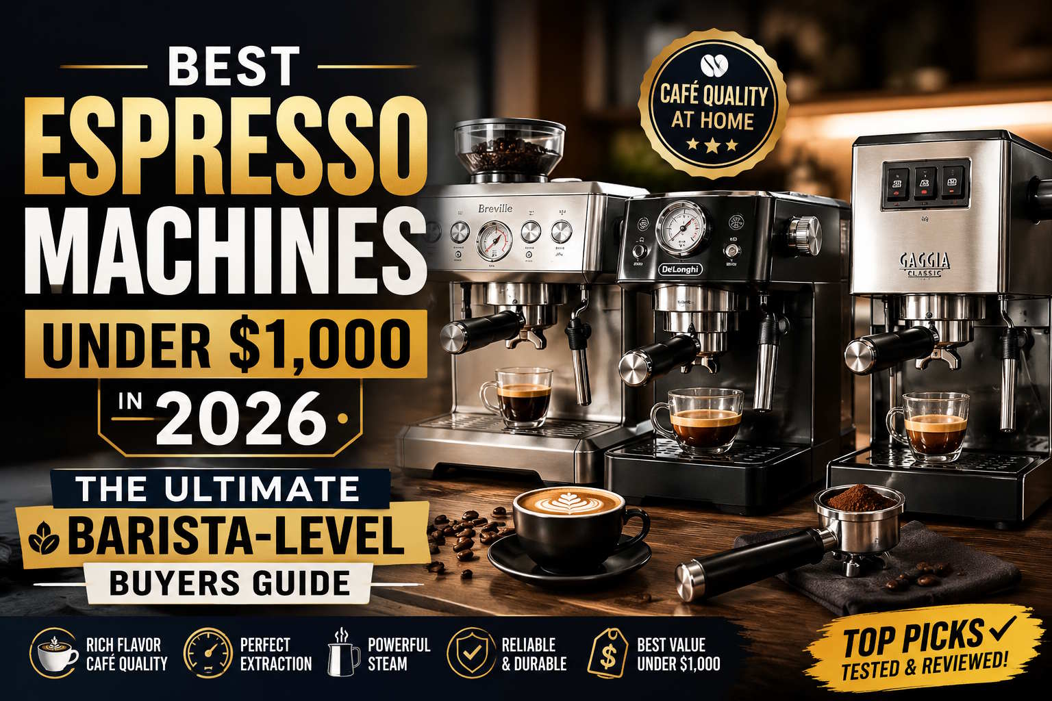 Best espresso machines under $1,000